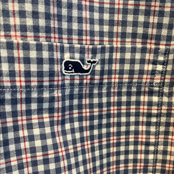 Vineyard Vines Navy and White Checkered Shirt - Picture 3 of 11
